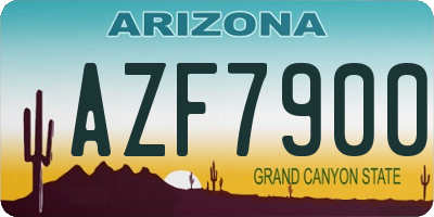 AZ license plate AZF7900