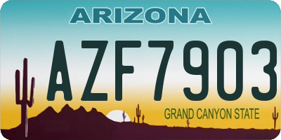 AZ license plate AZF7903