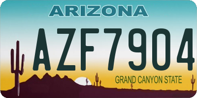 AZ license plate AZF7904