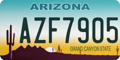 AZ license plate AZF7905