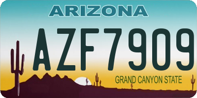 AZ license plate AZF7909