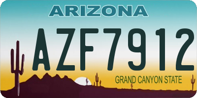 AZ license plate AZF7912