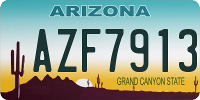 AZ license plate AZF7913