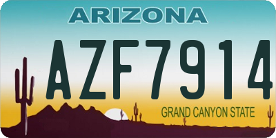 AZ license plate AZF7914