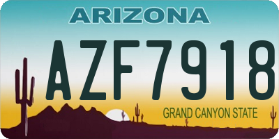 AZ license plate AZF7918