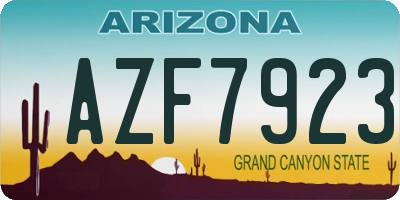 AZ license plate AZF7923
