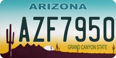 AZ license plate AZF7950