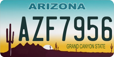 AZ license plate AZF7956