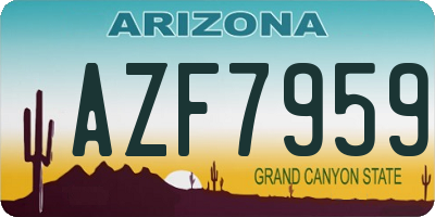 AZ license plate AZF7959