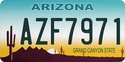 AZ license plate AZF7971
