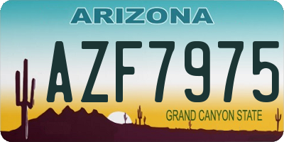 AZ license plate AZF7975