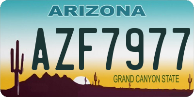 AZ license plate AZF7977