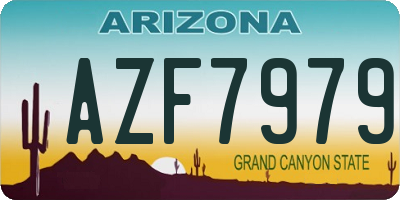 AZ license plate AZF7979