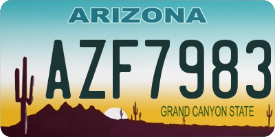 AZ license plate AZF7983