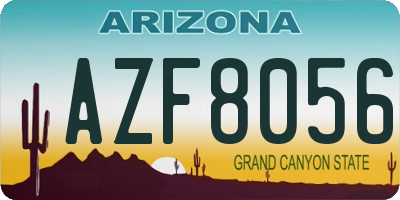 AZ license plate AZF8056