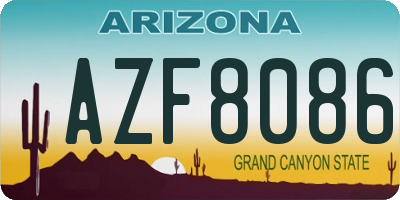 AZ license plate AZF8086