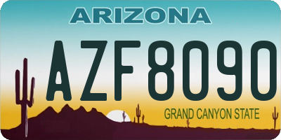 AZ license plate AZF8090