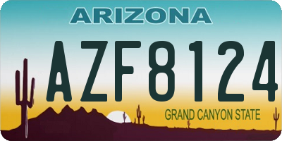 AZ license plate AZF8124