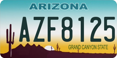 AZ license plate AZF8125