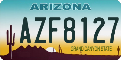 AZ license plate AZF8127