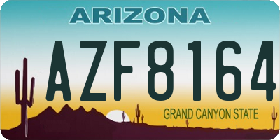 AZ license plate AZF8164