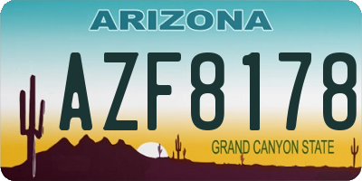 AZ license plate AZF8178