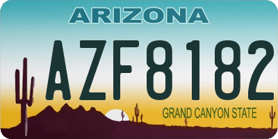 AZ license plate AZF8182