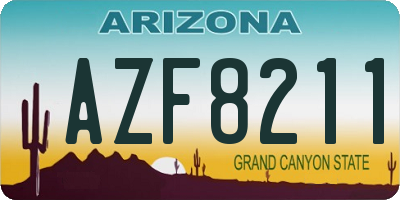 AZ license plate AZF8211