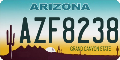 AZ license plate AZF8238