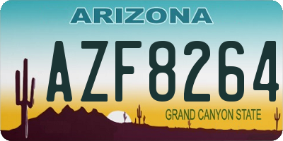 AZ license plate AZF8264