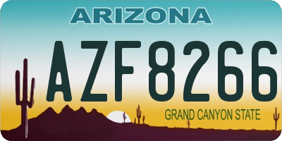 AZ license plate AZF8266