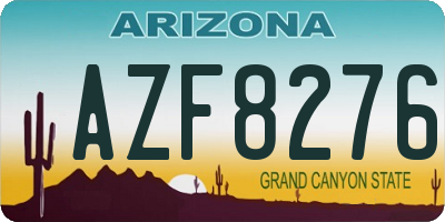 AZ license plate AZF8276