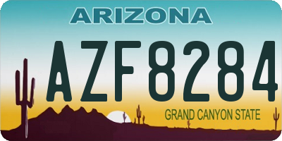 AZ license plate AZF8284