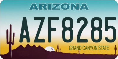 AZ license plate AZF8285