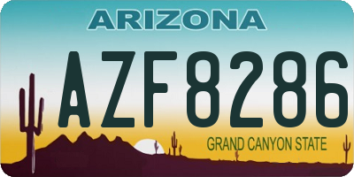 AZ license plate AZF8286