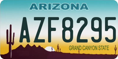 AZ license plate AZF8295