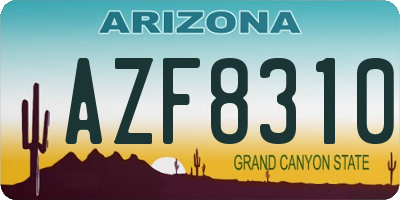 AZ license plate AZF8310