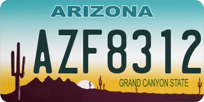 AZ license plate AZF8312