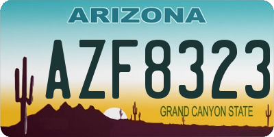 AZ license plate AZF8323