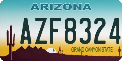 AZ license plate AZF8324