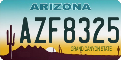 AZ license plate AZF8325