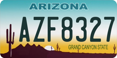AZ license plate AZF8327