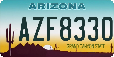 AZ license plate AZF8330