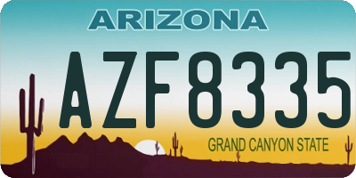 AZ license plate AZF8335