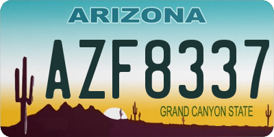AZ license plate AZF8337