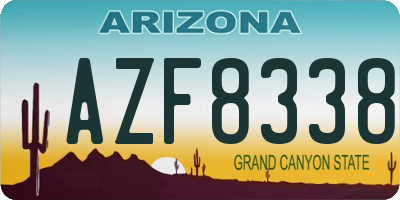 AZ license plate AZF8338