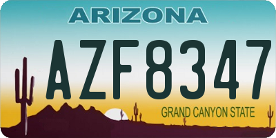 AZ license plate AZF8347