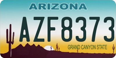AZ license plate AZF8373