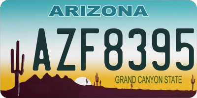 AZ license plate AZF8395