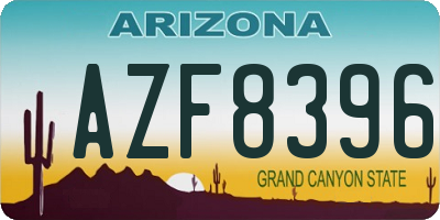 AZ license plate AZF8396